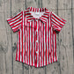 Baby Boys Short Sleeves Dr Reading Red Stripes Buttons Shirt Tops RTS