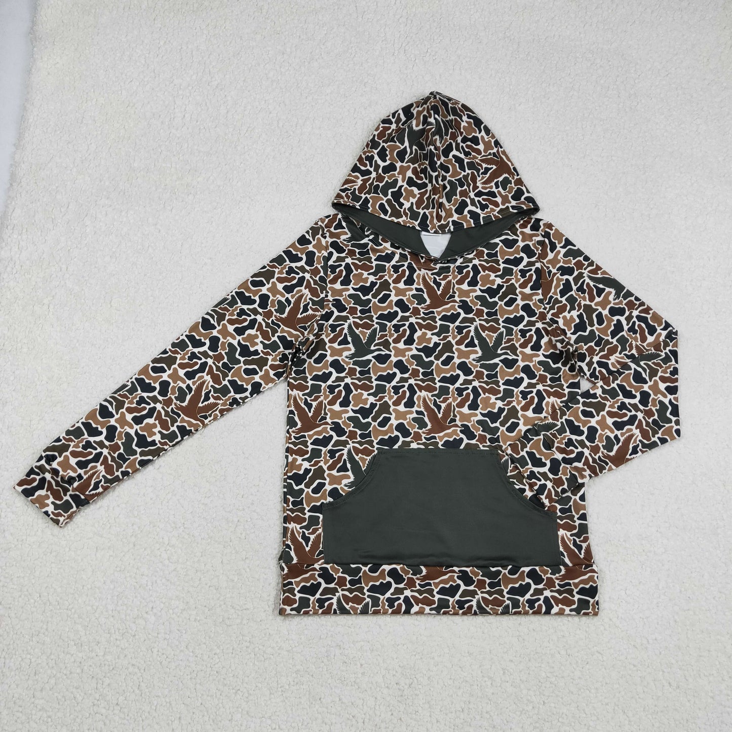 Sibling Adult Men Southern Ducks Camo Long Sleeve Pockets Hoodies Top