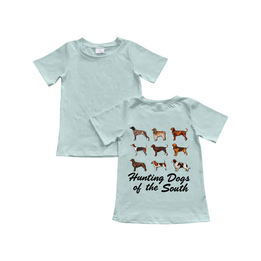( Moq 5 ) Preorder Baby Boys Short Sleeves Dogs Hunting Shirts Tops