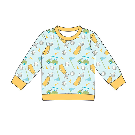 ( Moq 5 ) Preorder Baby Boys Kids Long Sleeves Golf Pullover Shirt