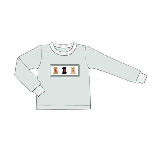 ( Moq 5 ) Preorder Baby Boys Long Sleeves Dogs Hearts Valentine Shirt