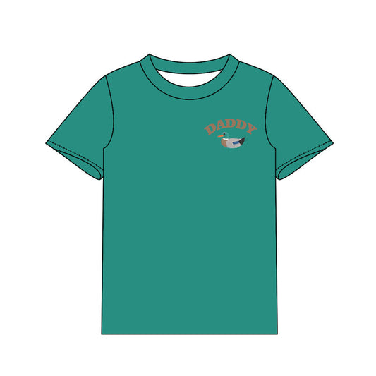 ( Moq 5 ) Preorder Adult Men Green Short Sleeves Ducks Daddy Shirts Tops