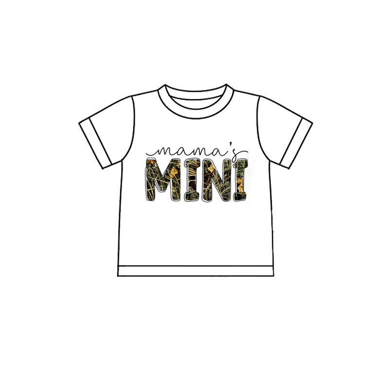 ( Moq 5 ) Preorder Baby Boys Short Sleeves Mama's Mini Camo Shirt Tops