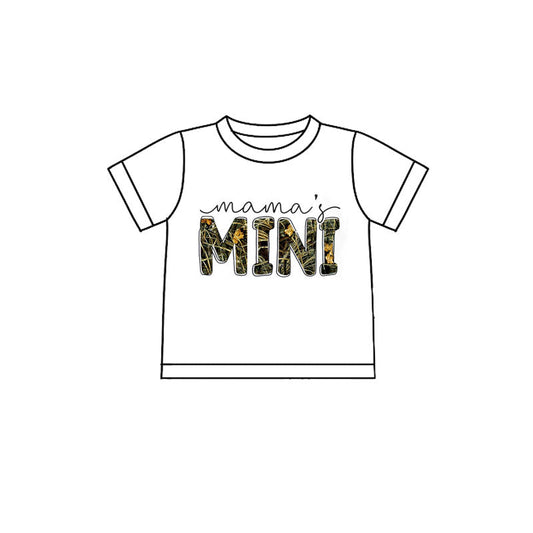 ( Moq 5 ) Preorder Baby Boys Short Sleeves Mama's Mini Camo Shirt Tops