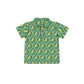 ( Moq 5 ) Preorder Baby Boys Short Sleeve Dogs Flags Buttons Green Shirt