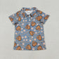 Sibling Baby Boys Kids Short Sleeves Baseballs Buttons Polo Shirts Tops Clothes RTS