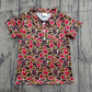 Baby Boys Kids Short Sleeves Camo Print Team Buttons Shirt Tops RTS
