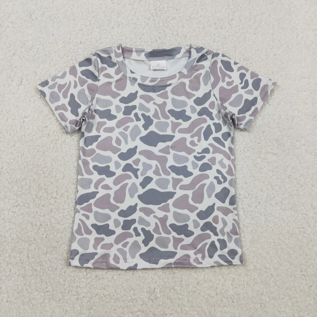 Sibling Baby Boys Kids Short Sleeves Camo Print Southern Shirts Tops RTS