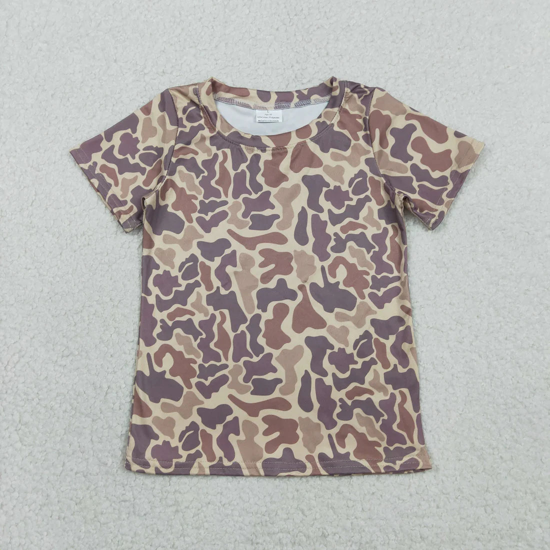 Sibling Baby Boys Kids Short Sleeves Camo Print Southern Shirts Tops RTS