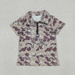 Sibling Baby Boys Kids Short Sleeves Camo Zipper Shirts Tops Southern Clothes RTS