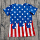 Baby Kids Short Sleeves Stars Stripes 4th of July Tee Summer Shirt Tops RTS