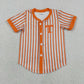 Sibling Baby Boy Kids Short Sleeves Stripes Buttons Shirts Team Tops Clothes RTS