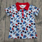 Baby Boys Kids Popsicle Hats 4th of July Buttons Shirt Blue Tops RTS