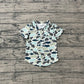 Baby Boys Kids Short Sleeves Buttons Pocket Shirt Tops Fish Camo Clothes RTS