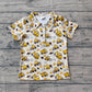Baby Boys Toddler Short Sleeves Excavator Polo Shirt Tops RTS