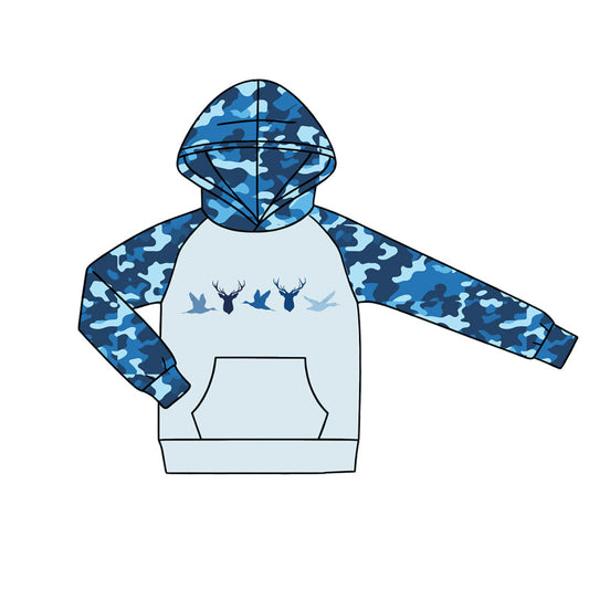 ( Moq 5 ) Preorder Baby Boys Kids Deer Ducks Pocket Camo Hoodie Pullover Shirt Hunting Clothes