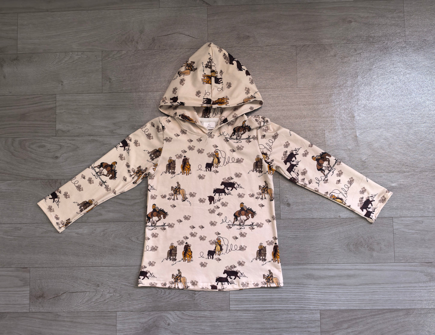 ( No moq ) Preorder Baby Boys Kids Long Sleeves Western Hoodie Pullover Shirt Clothes