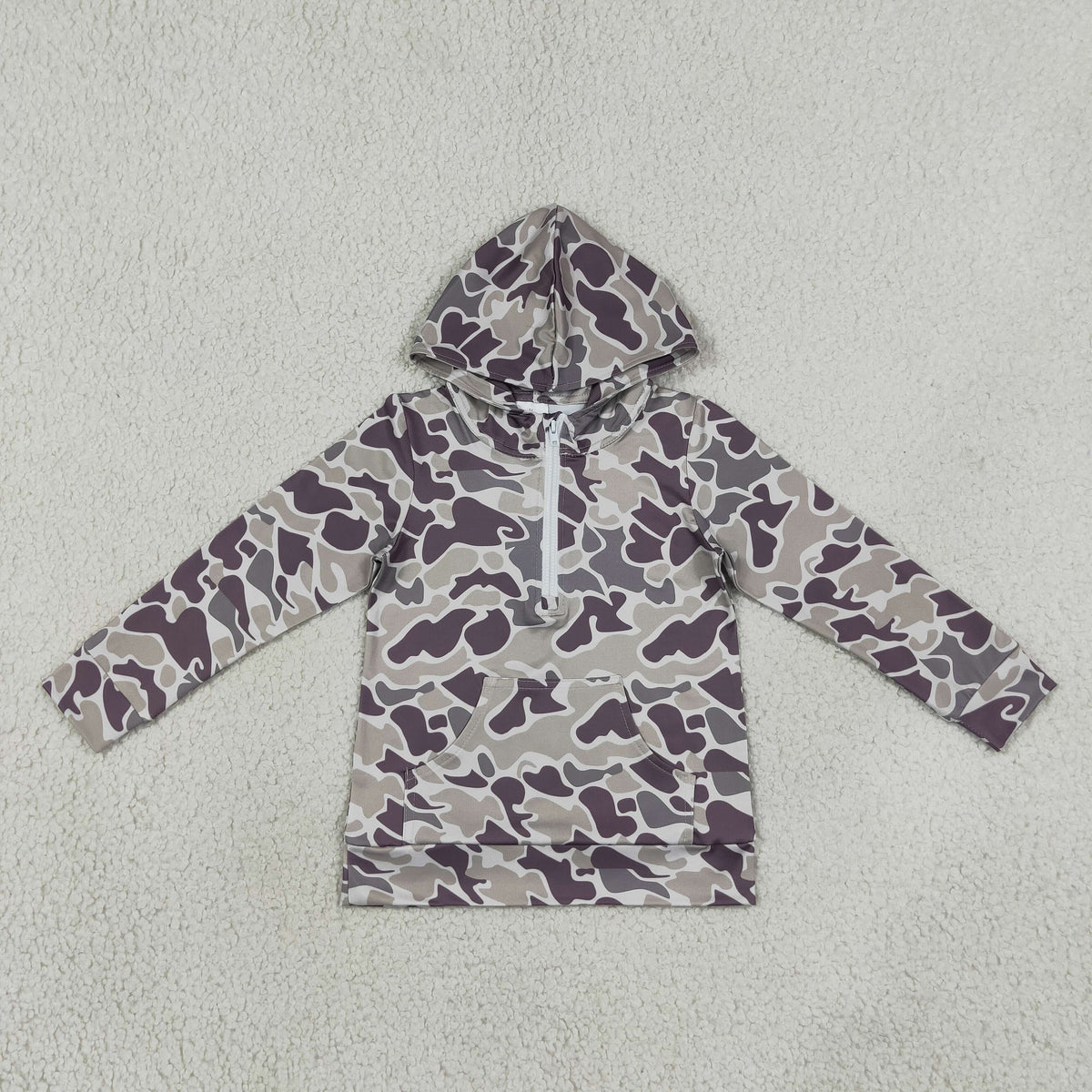 Sibling Baby Boys Adult Women Long Sleeve Zipper Pockets Hoodie Pullovers Camo Clothes RTS