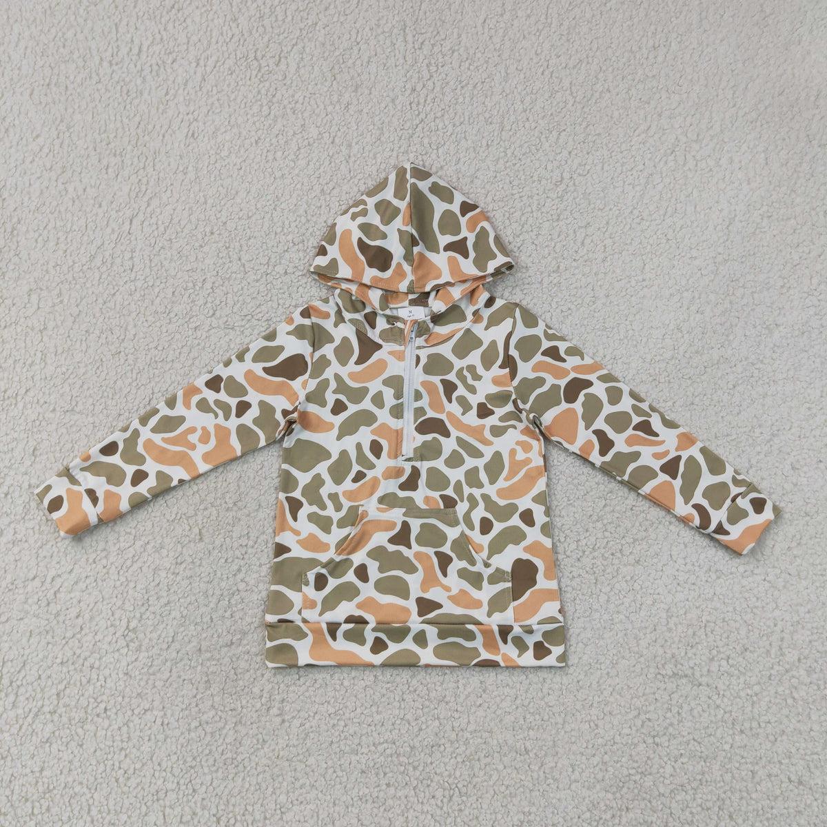 Sibling Baby Boys Adult Women Long Sleeve Zipper Pockets Hoodie Pullovers Camo Clothes RTS