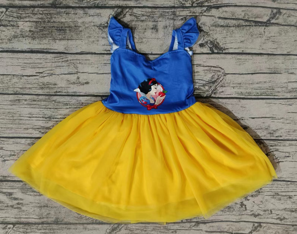 Baby Girl Short Sleeves Princess Tulle Dress Moq 5