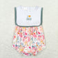 Baby Girl Embroidery I Love Mom Floral Bubble One Piece Romper