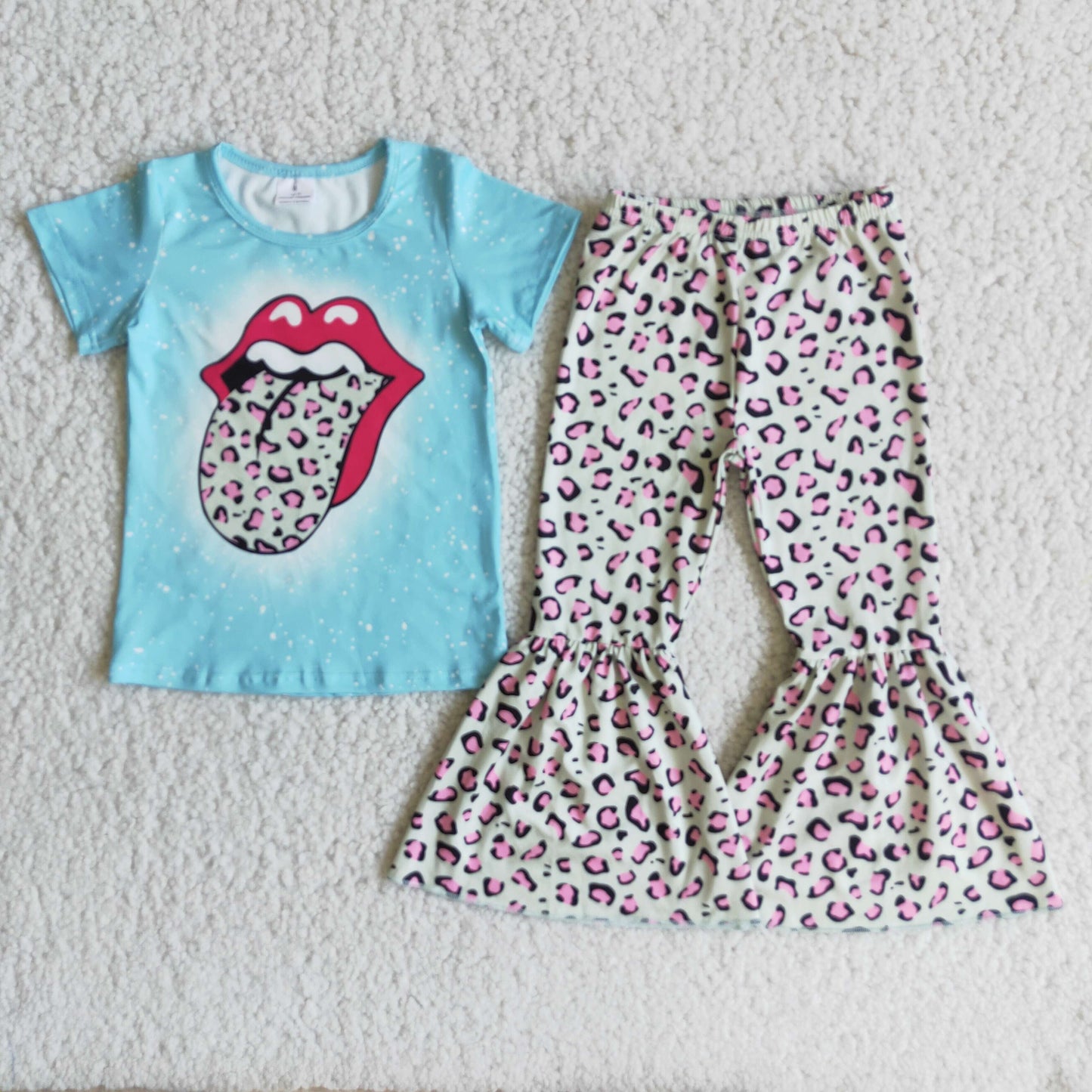 Promotion Baby Girl Leopard Bell Pants Outfit