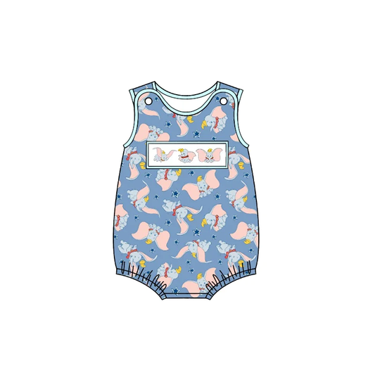 Moq 5 Pre-order Baby Boy Sleeveless Elephant Summer Bubble One Piece Romper