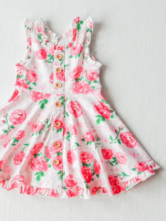 Moq 3 Pre-order GSD0988 Baby Girl Sleeveless Floral Summer Dress