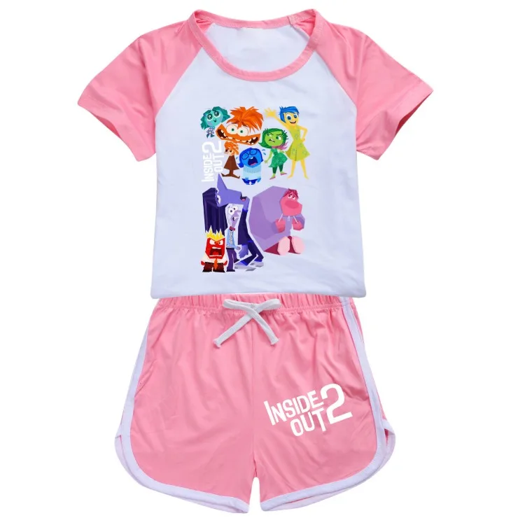 Baby Girl Short Sleeves Shirt Light Pink Shorts Movie Set