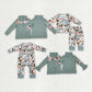 Baby Boy Girl Green Camo Duck Dog Sibling Romper Pullover Pajamas Set