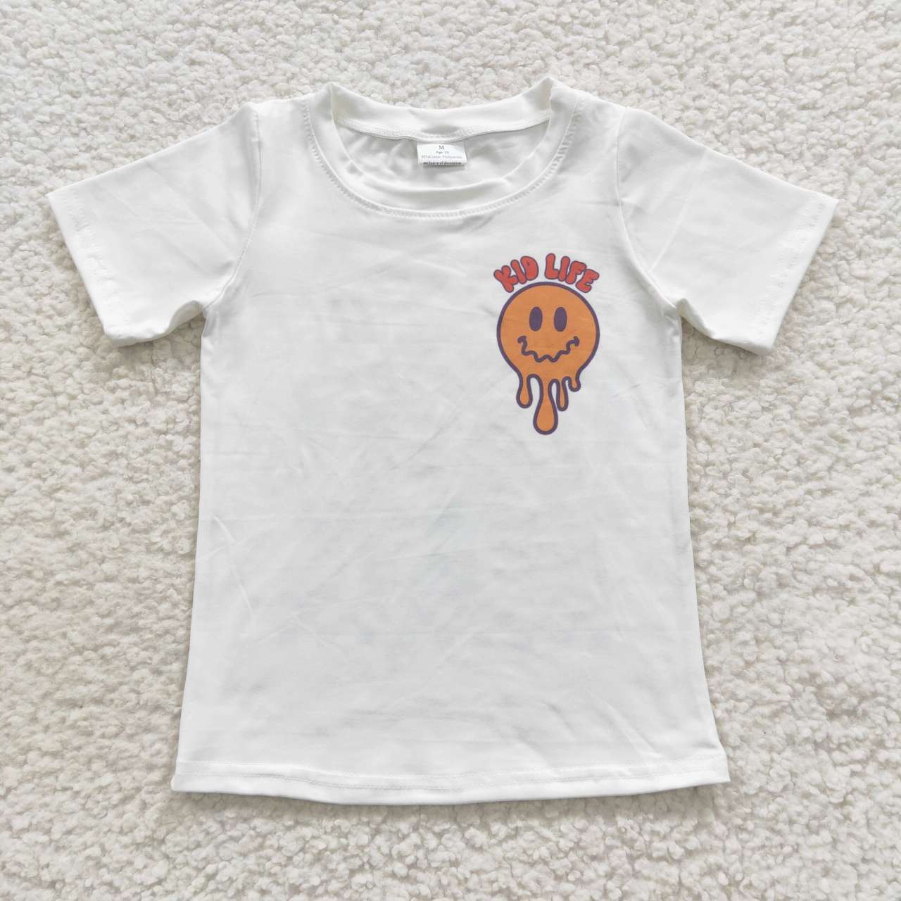 BT0269 Baby Girl Short Sleeves Smile Shirt