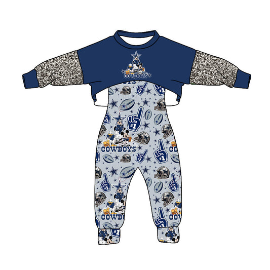 Baby Girl Team Cartoon Jumpsuit Top Two Pieces Set