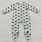 LR0538 Baby Boy Long Sleeves Truck One Piece Zipper Footie Romper