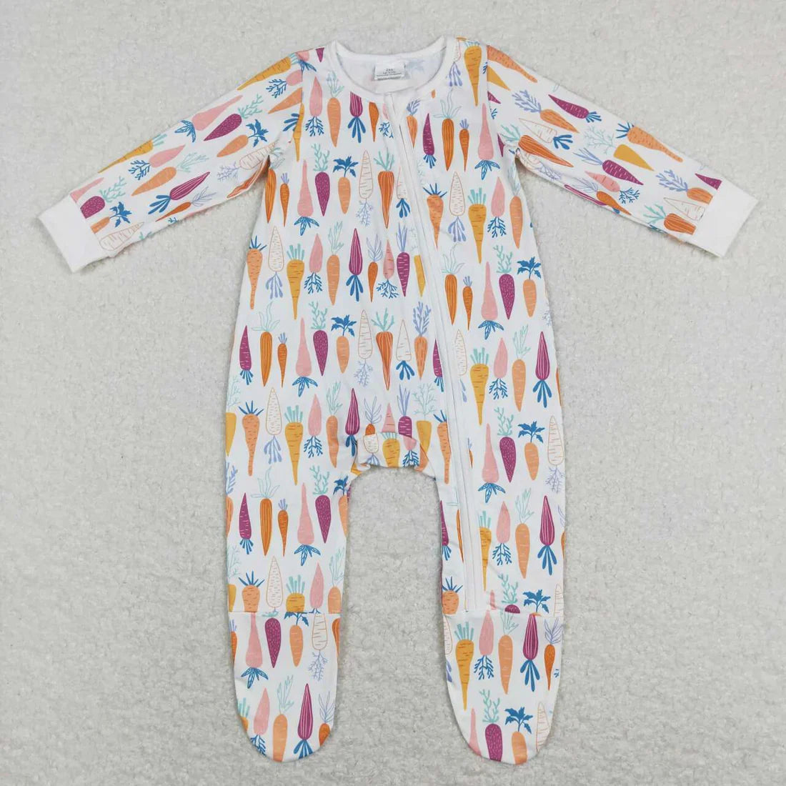 Baby Kids Toddler Long Sleeves Easter Carrots Sibling Romper Clothes Pajamas Set