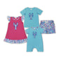 Baby Boy Girl Crayfish Embroidery Summer Sibling Romper Dress Set Clothes RTS