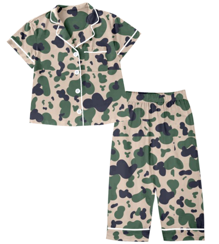 Baby Kids Toddler Sibling Camo Shirt Romper Set Moq 5