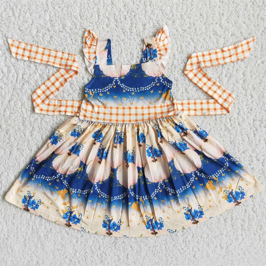 Promotion D2-17 Baby Girl Pumpkin Twirl Dress