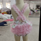 Baby Girl Infant Flower Ruffle Pink Tulle Bubble Romper RTS