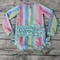 Baby Girl Long Sleeves Stripes One Piece Swimsuit