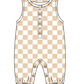 Baby Boy Girl Sibling Checkered Shirt Romper Set Moq 5