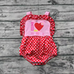 No Moq Pre-order Baby Girl Embroidery I love Mommy Ruffle One Piece Romper