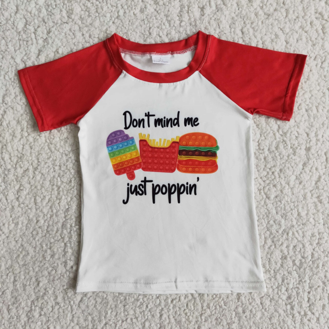 Promotion Baby Boy Red Short Sleeves Toy T-shirt Top