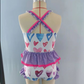 S0163 Baby Girl Love Heart One Piece Summer Swimsuit