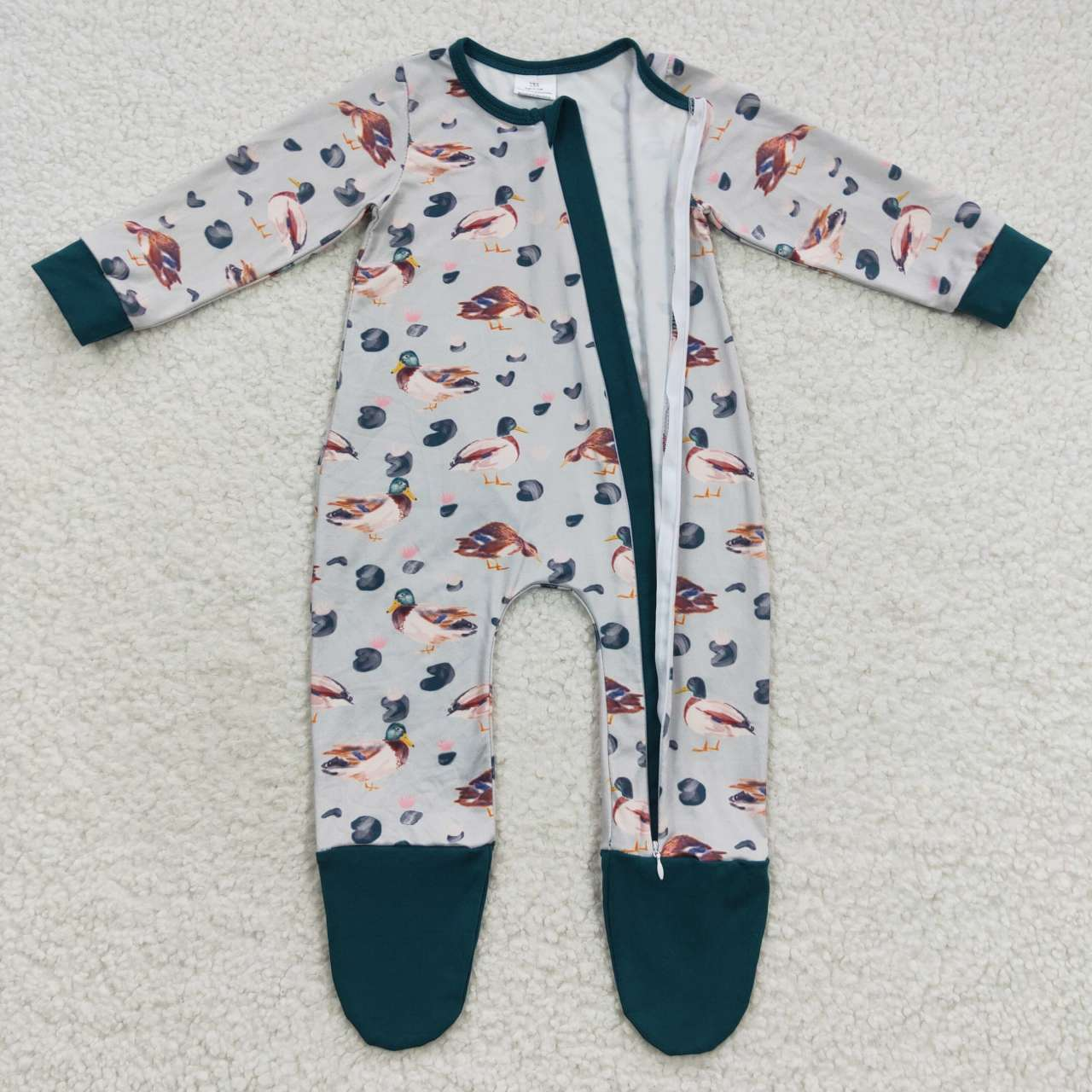 Promotion Baby Boy Long Sleeves Ducks Shirt Pants Outfit Pajamas Set