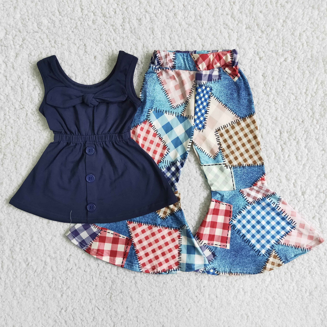 Promotion D9-30 Baby Girl Sleeveless Pants Outfit