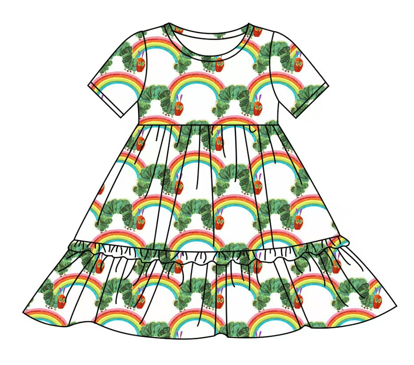 Baby Boy Girl Short Sleeves Knee Length Dress (Moq 5 ) 12.5