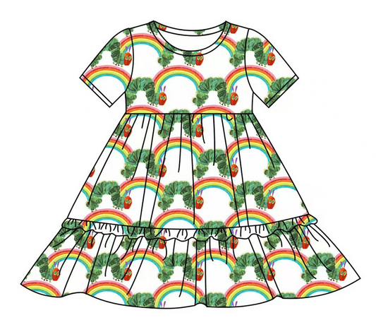 Baby Boy Girl Short Sleeves Knee Length Dress (Moq 5 ) 12.5