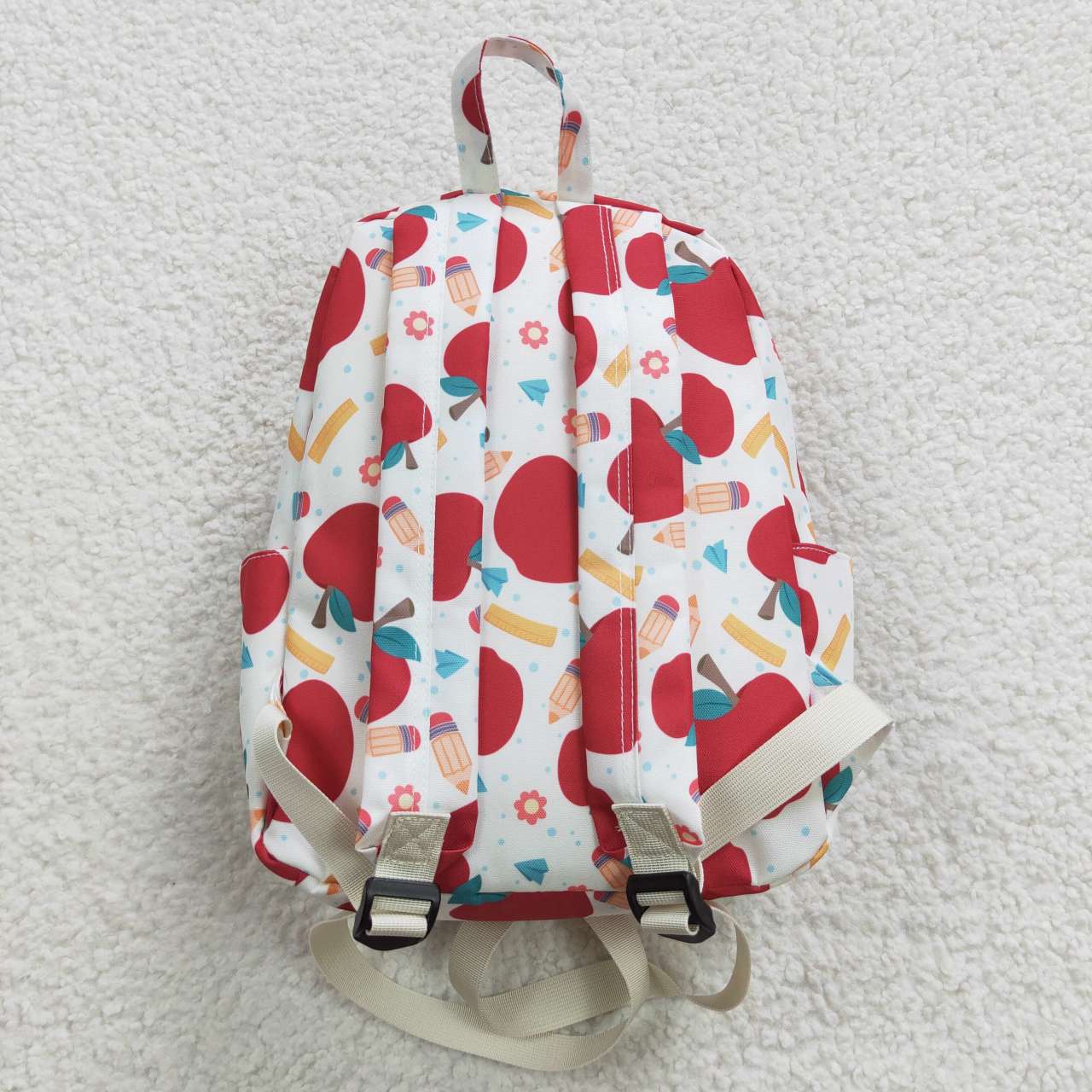 BA0069 Baby Kids Apples Pencil Floral Back To School Bag Backpack