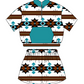 Baby Kids Toddler Sibling Western Aztec Shirt Romper Set Moq 5