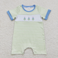 Baby Boy Girl Embroidery Easter Rabbits Sibling Romper Clothes Set